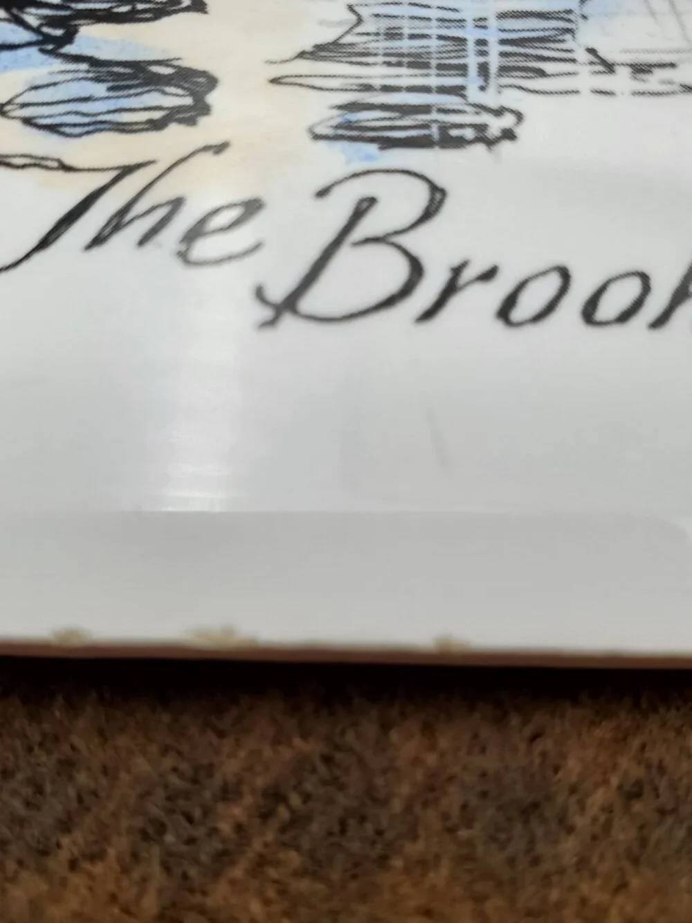 Vintage Eric Sloane The Brook Tile Trivet Horse Buggy Covered Bridge 6